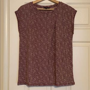 Banana Republic Maroon Print Blouse